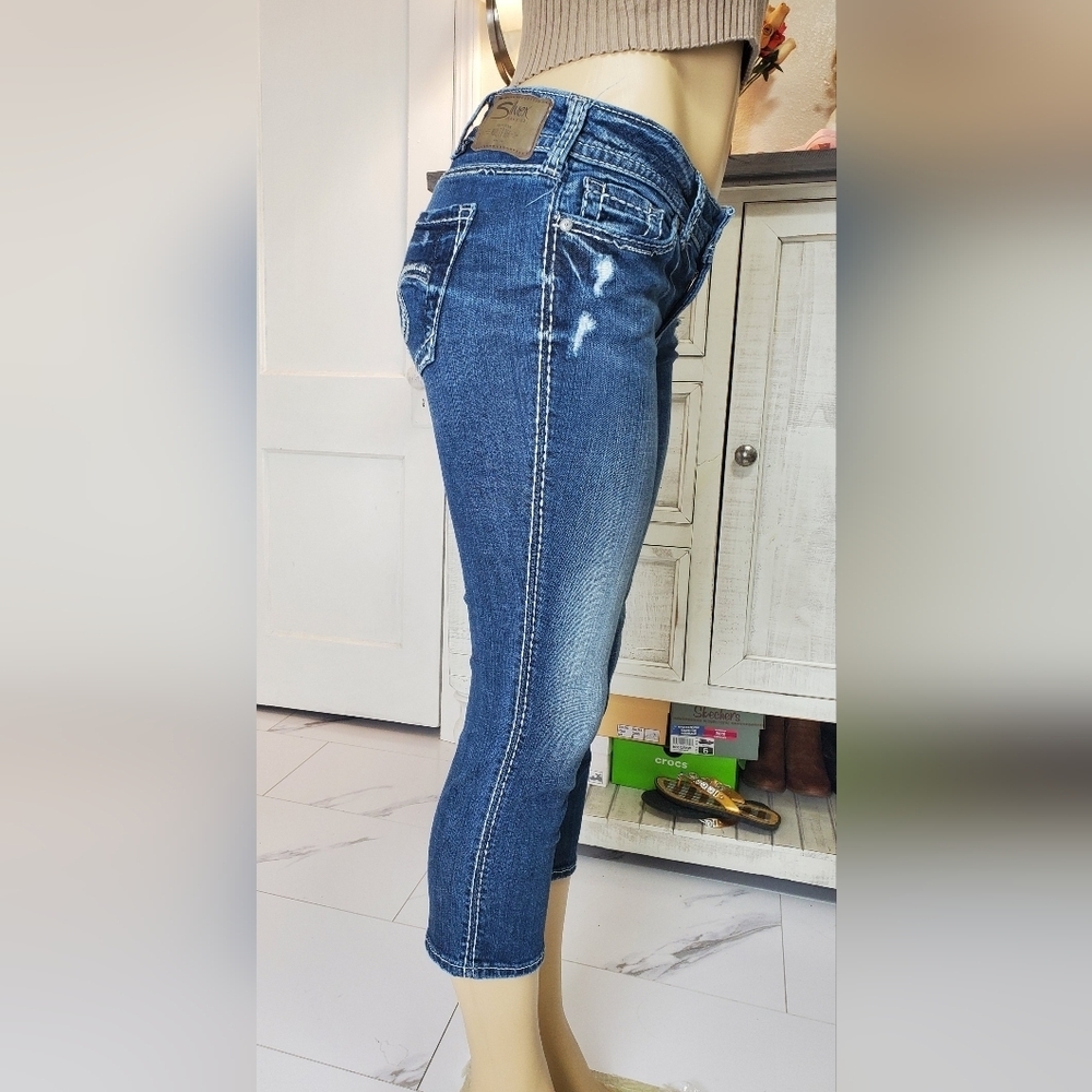 Women's Blue Denim Jeans - Picture 3 of 7